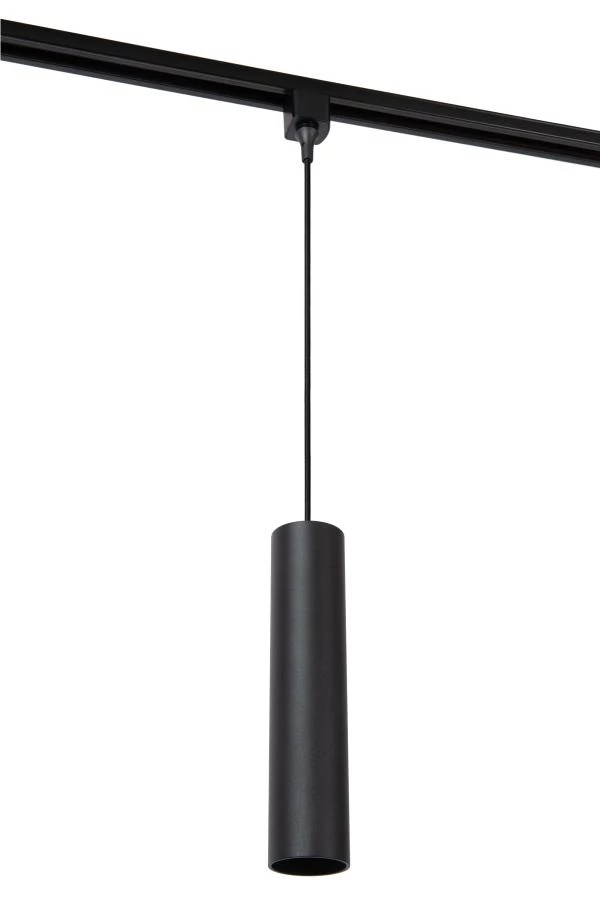 Lucide TRACK FLORIS pendant - 1-circuit Track lighting system - 1xGU10 - Black (Extension) - off